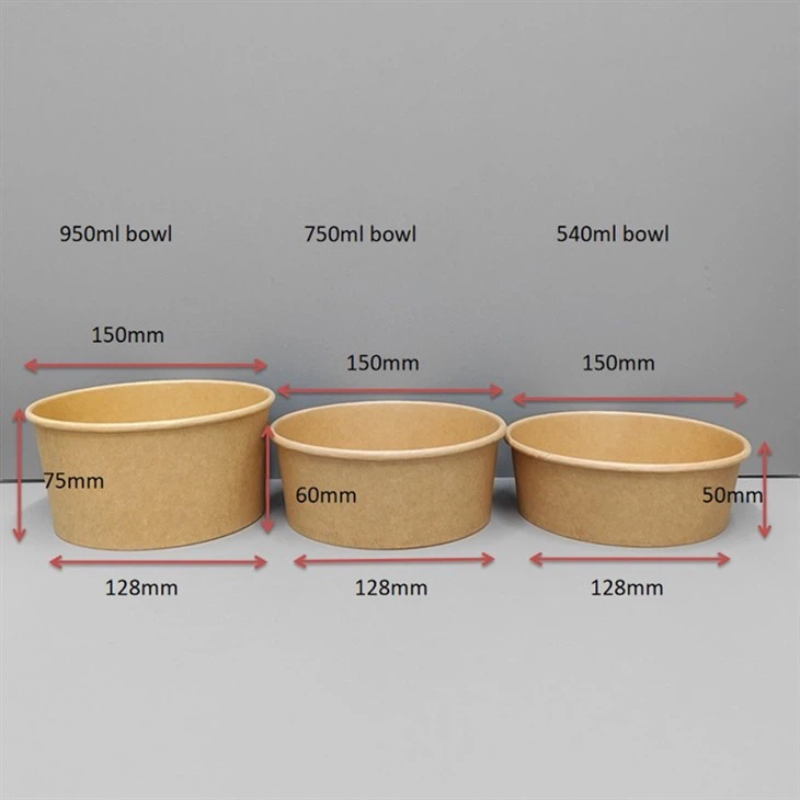 Kraft Paper Bowl with Pet Lid